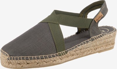Toni Pons Sandale in beige / khaki / dunkelgrün, Produktansicht