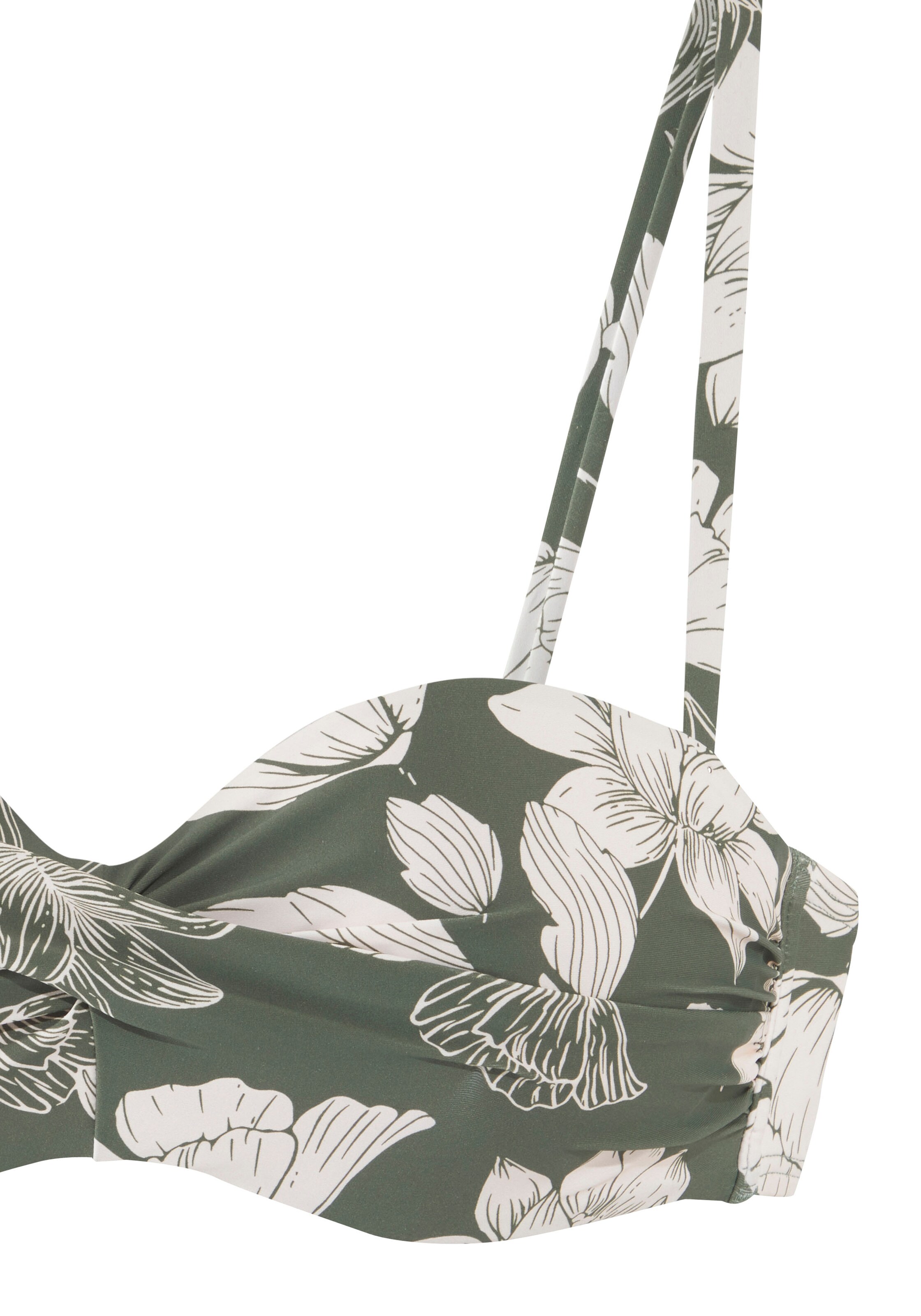 s.Oliver Bandeau Bikini Top 'LM' in Green