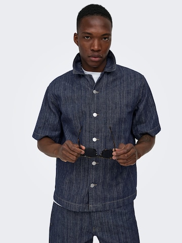 Regular fit Camicia 'ONSWayne' di Only & Sons in blu: frontale