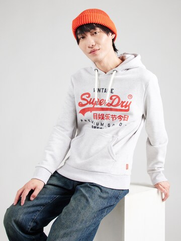 Sweat-shirt Superdry en gris : devant