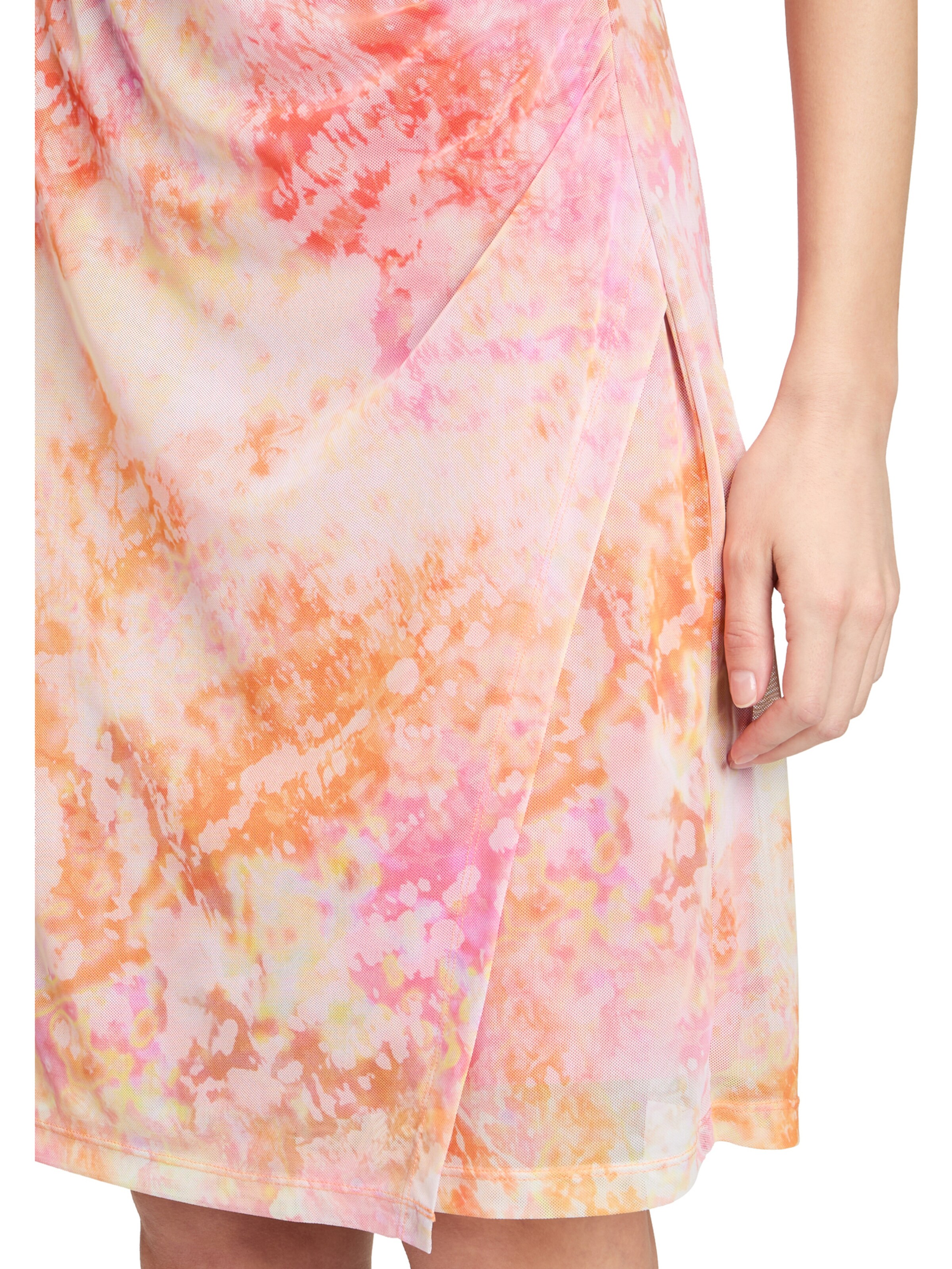 Cartoon Casual-Kleid ohne Arm in Orange