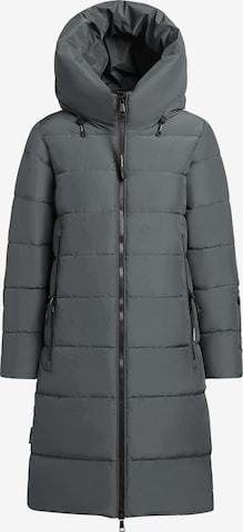 khujo Mantel 'Jilias6 Matt' in Grau: Vorderseite