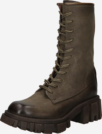 A.S.98 Lace-up boot 'HELL' in Green: front