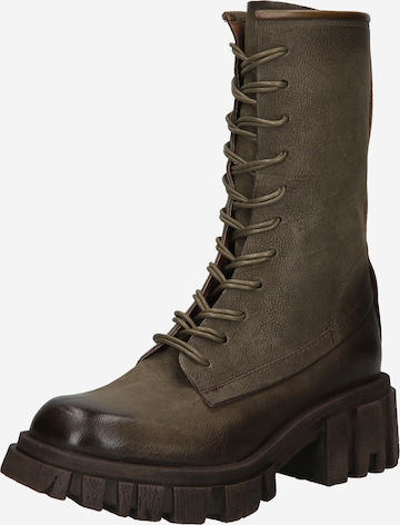 A.S.98 - Bota com atacadores 'HELL' em verde: frente