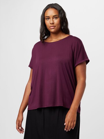 Vero Moda Curve T-Shirt 'Aya' in Rot: predná strana