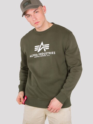 ALPHA INDUSTRIES Sweatshirt 'Basic' i grønn: forside