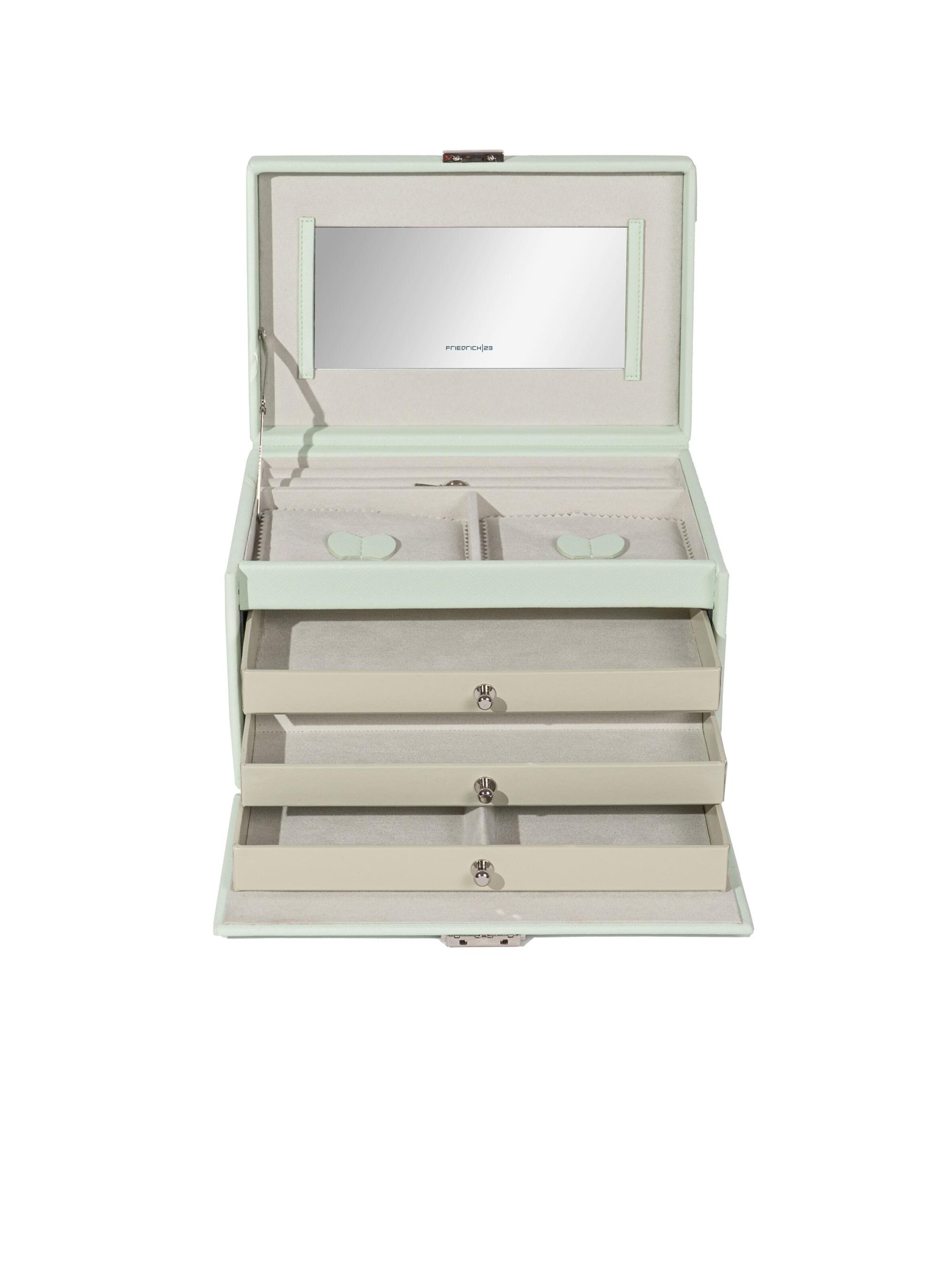 Boîte à bijoux 'JOLIE Schmuckkästchen - Kreuznarben Optik' Friedrich23 en vert