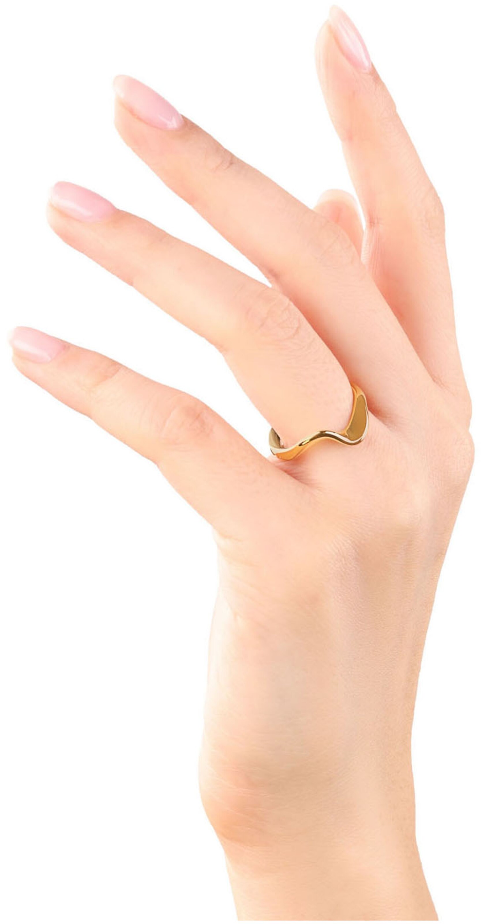 s.Oliver Ring 'Welle' in Gold: front
