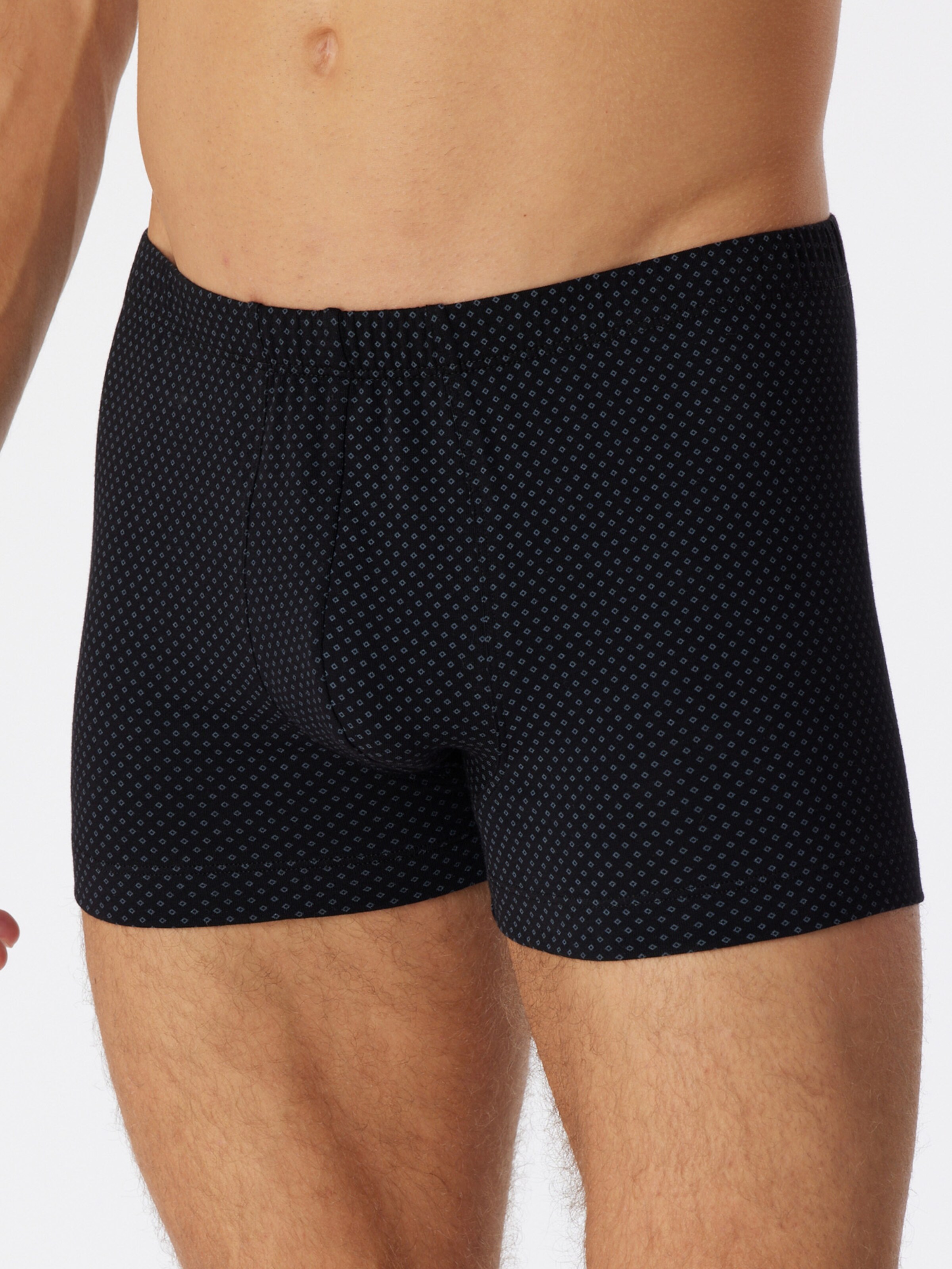 SCHIESSER - Calzoncillo boxer ' Cotton Casuals ' en negro: frente