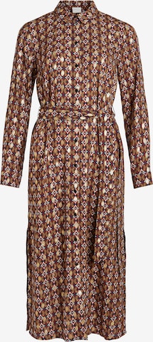 Vila Petite Shirt Dress 'Zino' in Brown: front