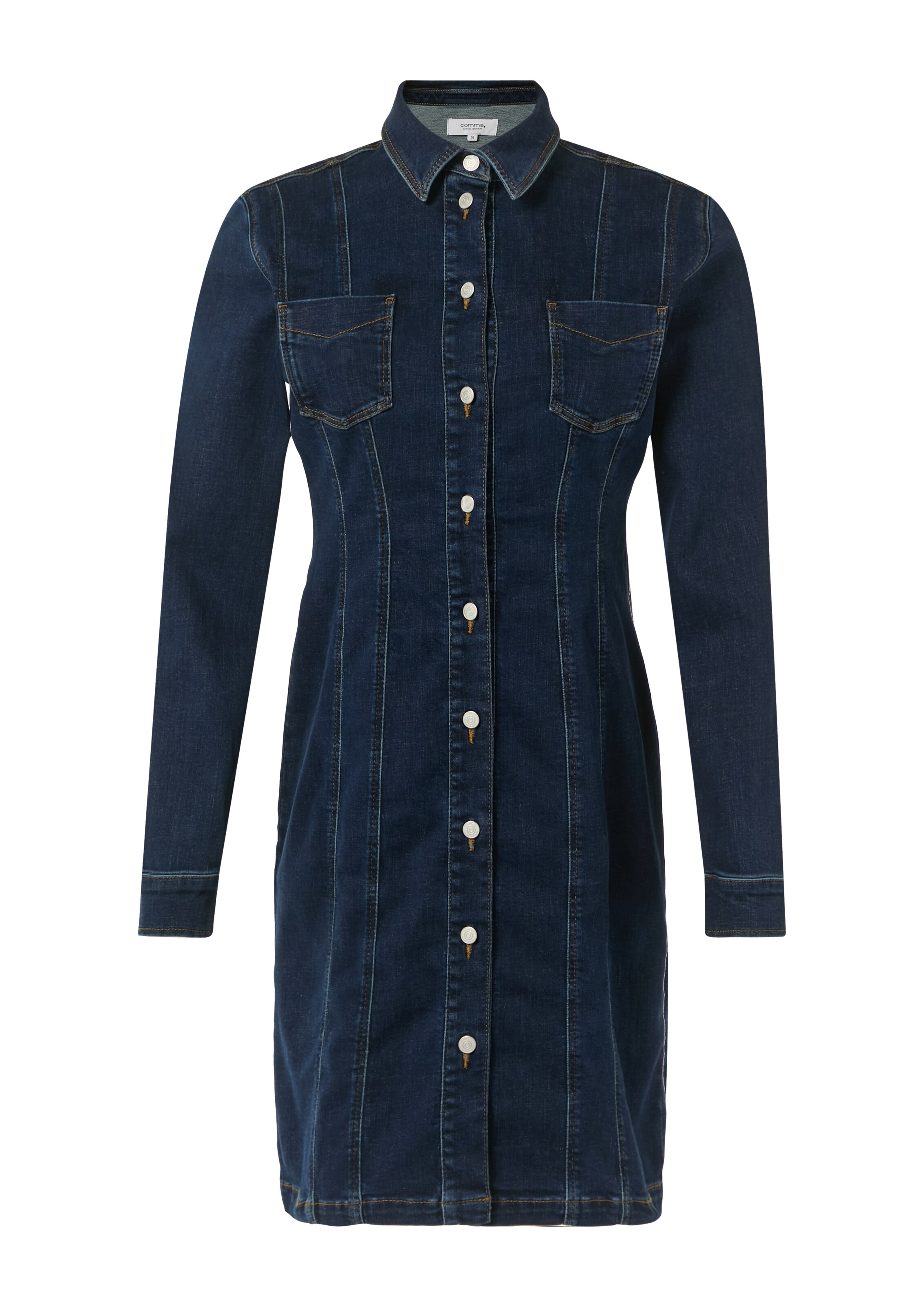 comma casual identity Blusenkleid in Blau: Vorderseite