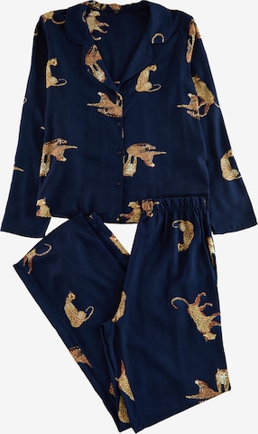 Pijama de la Trendyol pe albastru: față