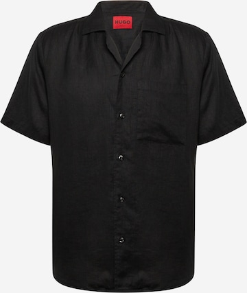HUGO Button Up Shirt 'Ellino' in Black: front