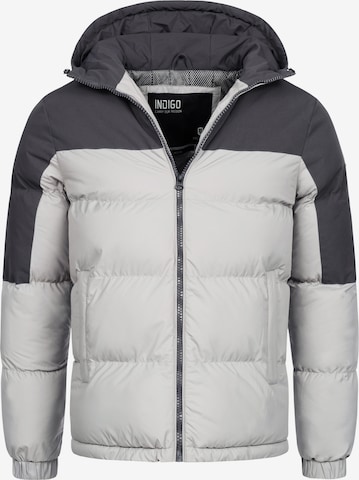 INDICODE JEANS Winterjas 'Danix' in Grijs: voorkant
