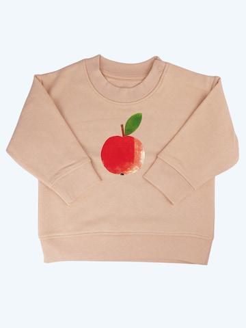 Pullover 'Kinder Baby-Sweater aus Biobaumwolle - Apfel' di MelaDi in beige: frontale