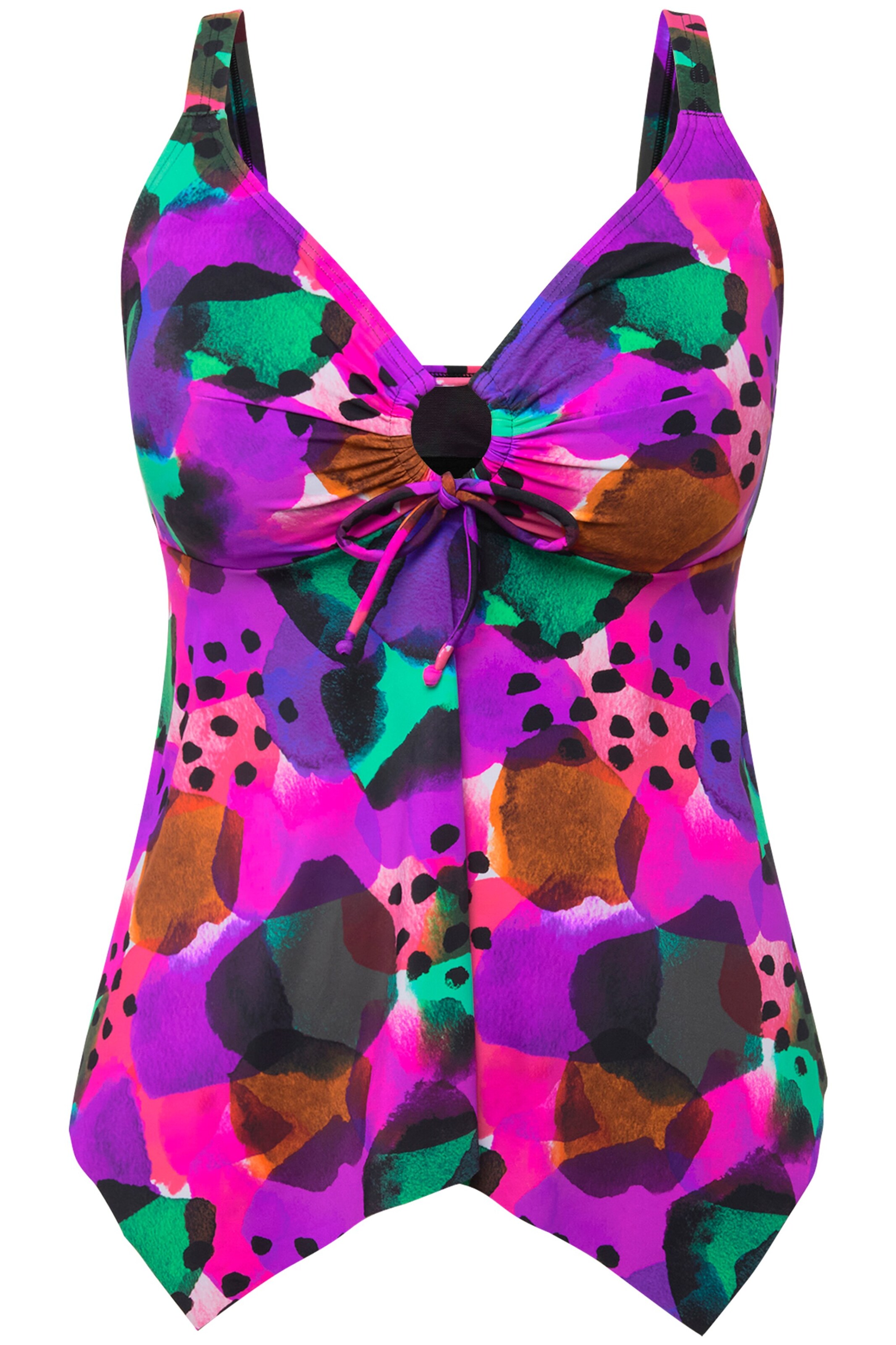 Ulla Popken Badeanzugkleid in Pink: Vorderseite