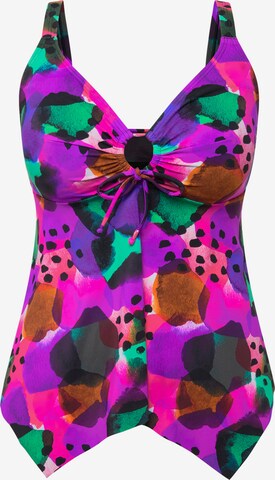 Ulla Popken Swimsuit Dress in Pink: front