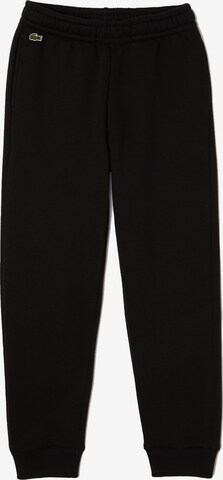 LACOSTE Tapered Pants in Black: front