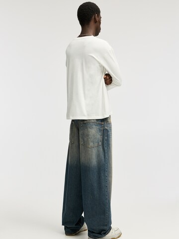Pull&Bear Wide leg Jeans in Blauw