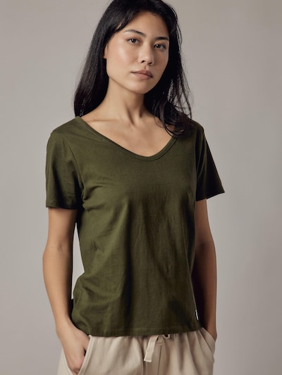 Maglietta 'T-Shirt Scollo Profondo' OWN Off With Nature di colore verde, Visualizzazione prodotti
