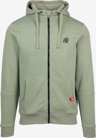Gorilla Wear Sweatjacke 'Leon' in Grün: Vorderseite