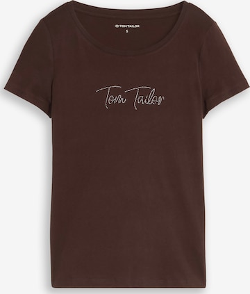 TOM TAILOR Tričko – hnědá: přední strana
