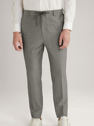 JOOP! Slim fit Trousers with creases 'Bax' in Grey: front