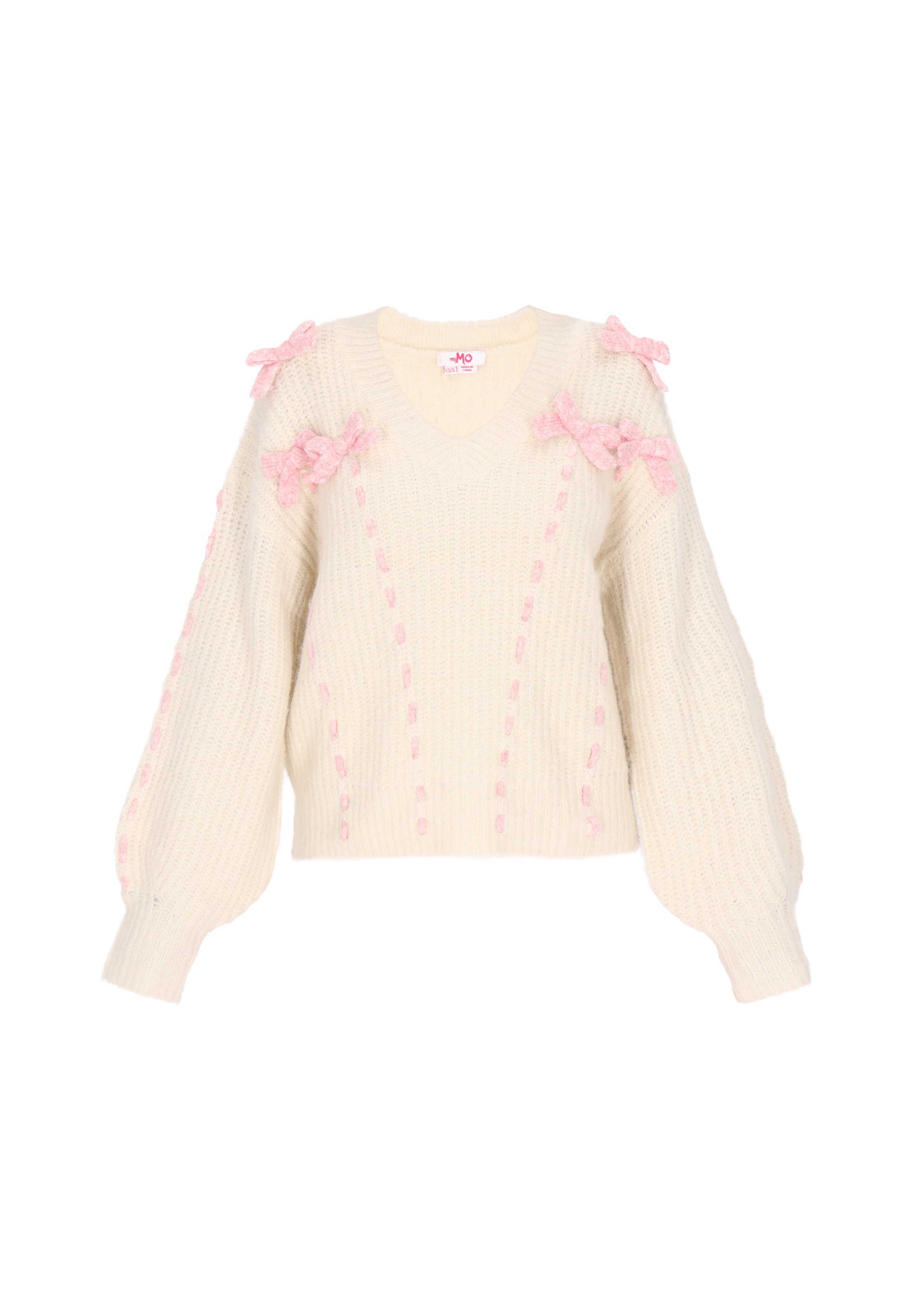 MYMO - Pullover oversized em branco: frente