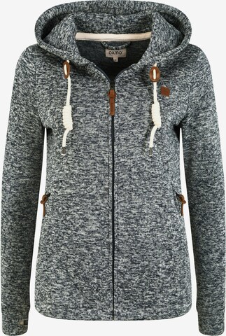 Oxmo Zip-Up Hoodie 'Thory' in Grey: front