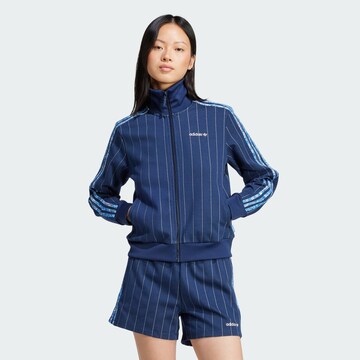 ADIDAS ORIGINALS Sweat jacket 'Adidas Originals x Liberty London' in Blue: front