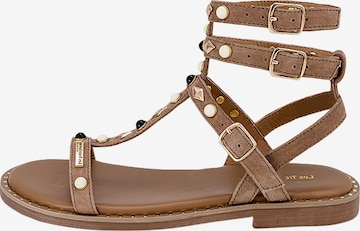 Les Tropéziennes - Sandalias en beige: frente