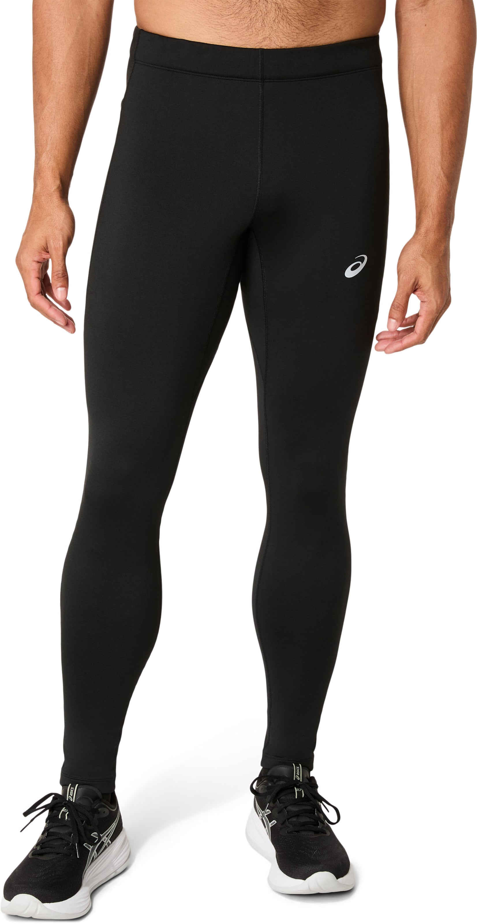ASICS Skinny Workout Pants in Black: front