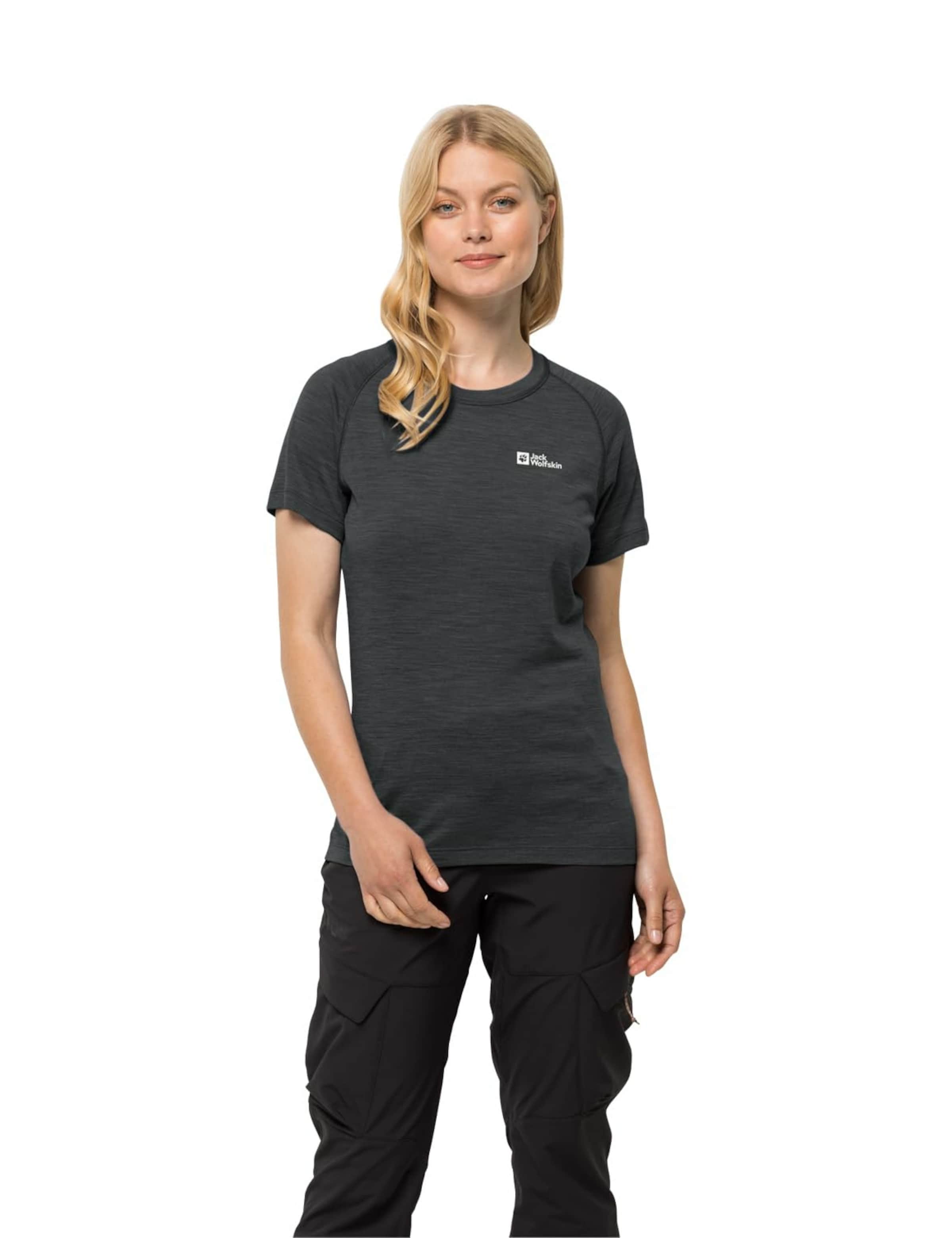 JACK WOLFSKIN Performance Shirt in Grey: front