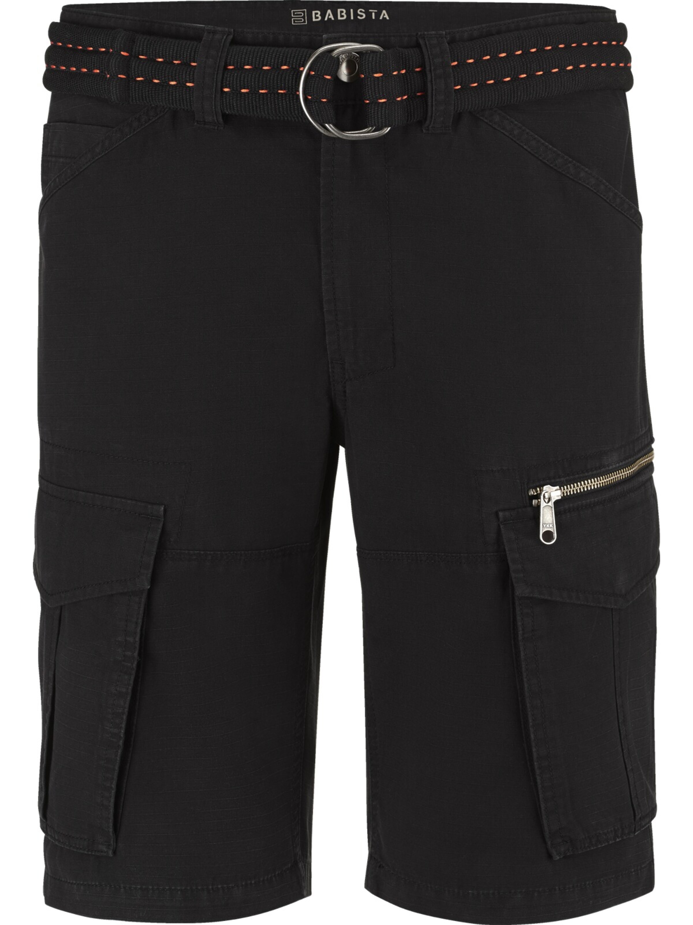 BABISTA Regular Bermuda in Schwarz: Vorderseite