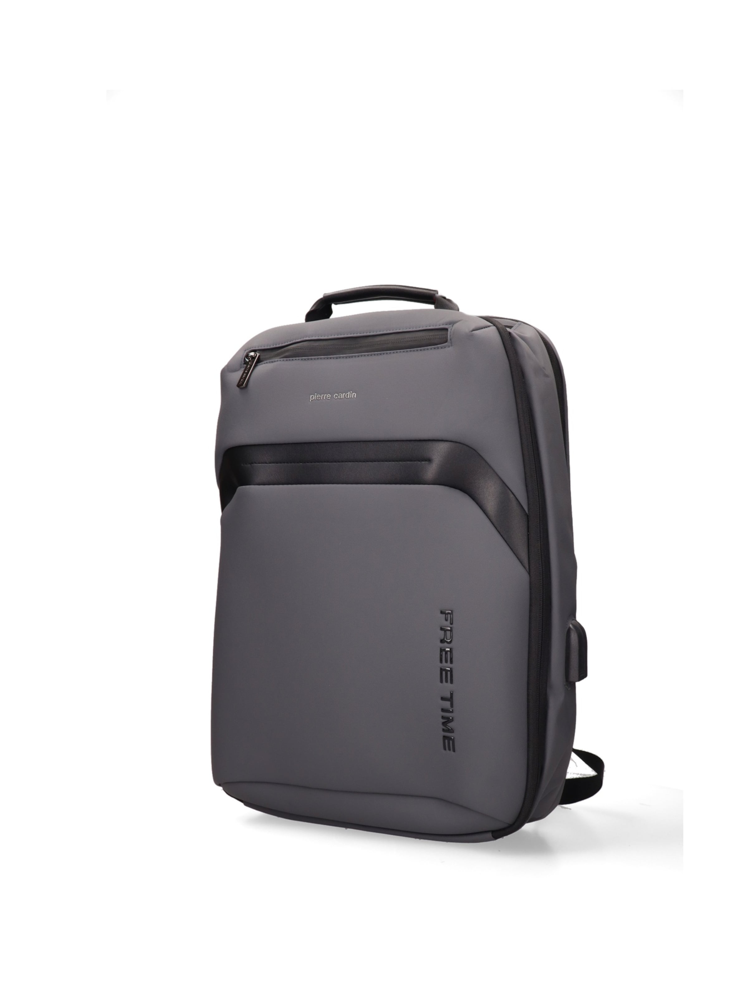 PIERRE CARDIN Backpack in Grey: front