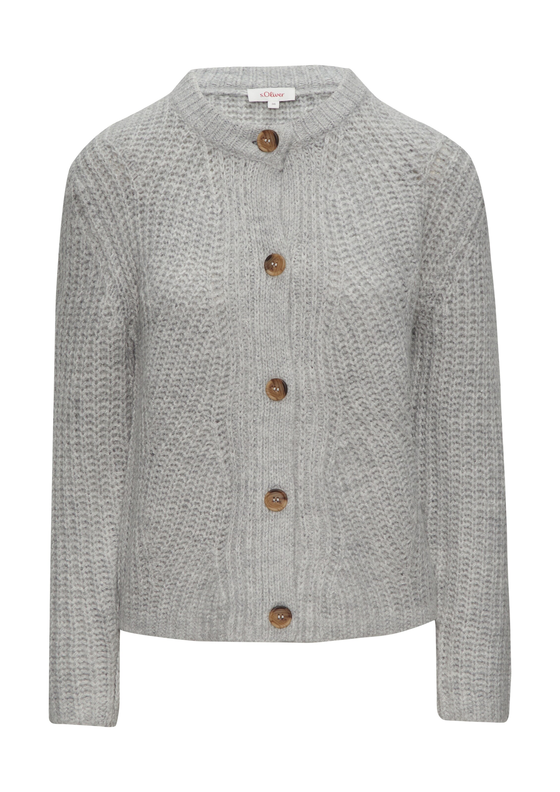 s.Oliver Strickjacke in Grau: Vorderseite