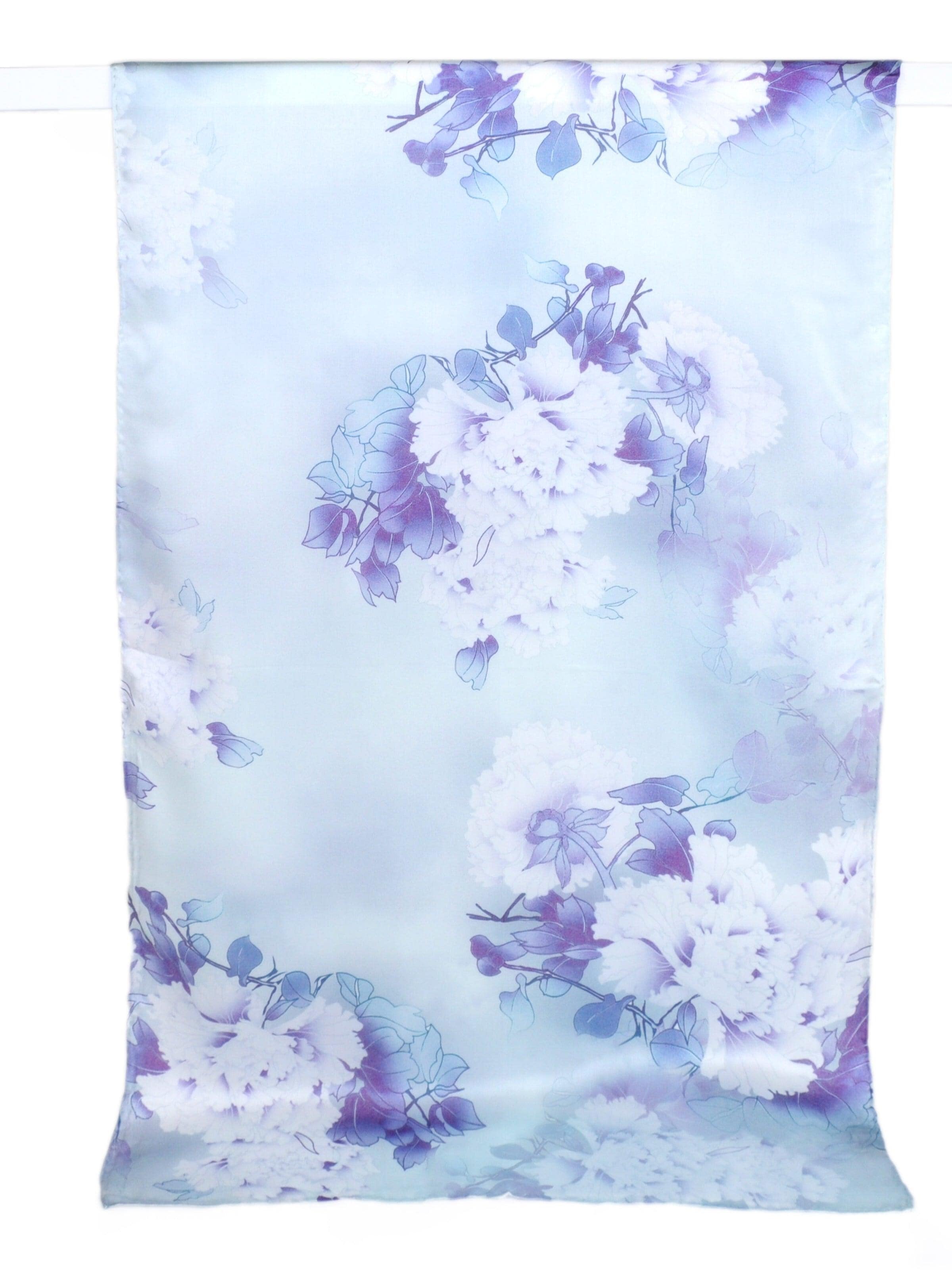 Foulard 'Blumen Pfingstrose' MayTree en bleu