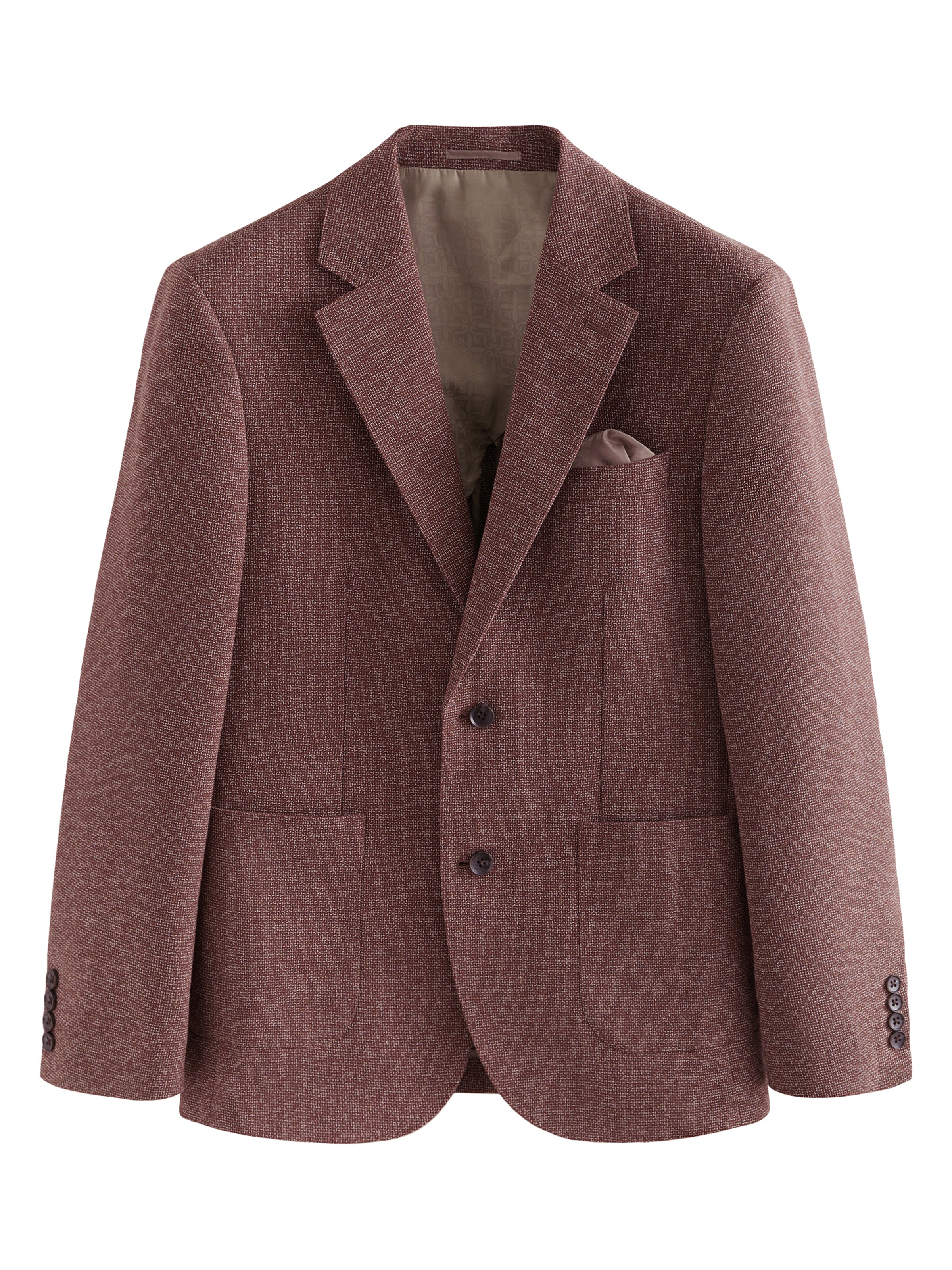 Next Slim fit Colbert in Bruin: voorkant