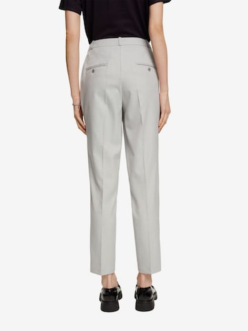 Regular Pantalon à plis ESPRIT en gris