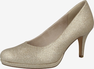 TAMARIS - Zapatos con plataforma en oro: frente