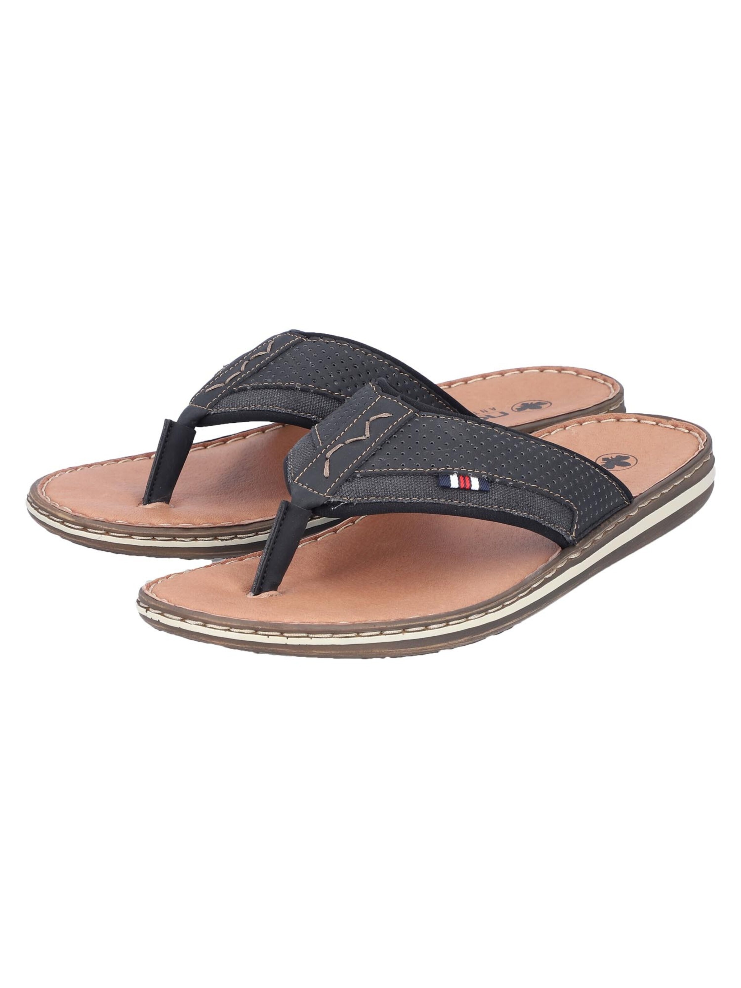 Rieker Teenslippers 'Comfort' in Zwart