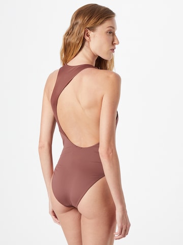 Calvin Klein SwimwearBustier Jednodijelni kupaći kostim - smeđa boja