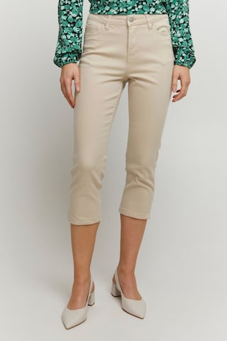 b.young Slimfit Jeans 'BYLOLA BYLIKKE' in Beige: voorkant