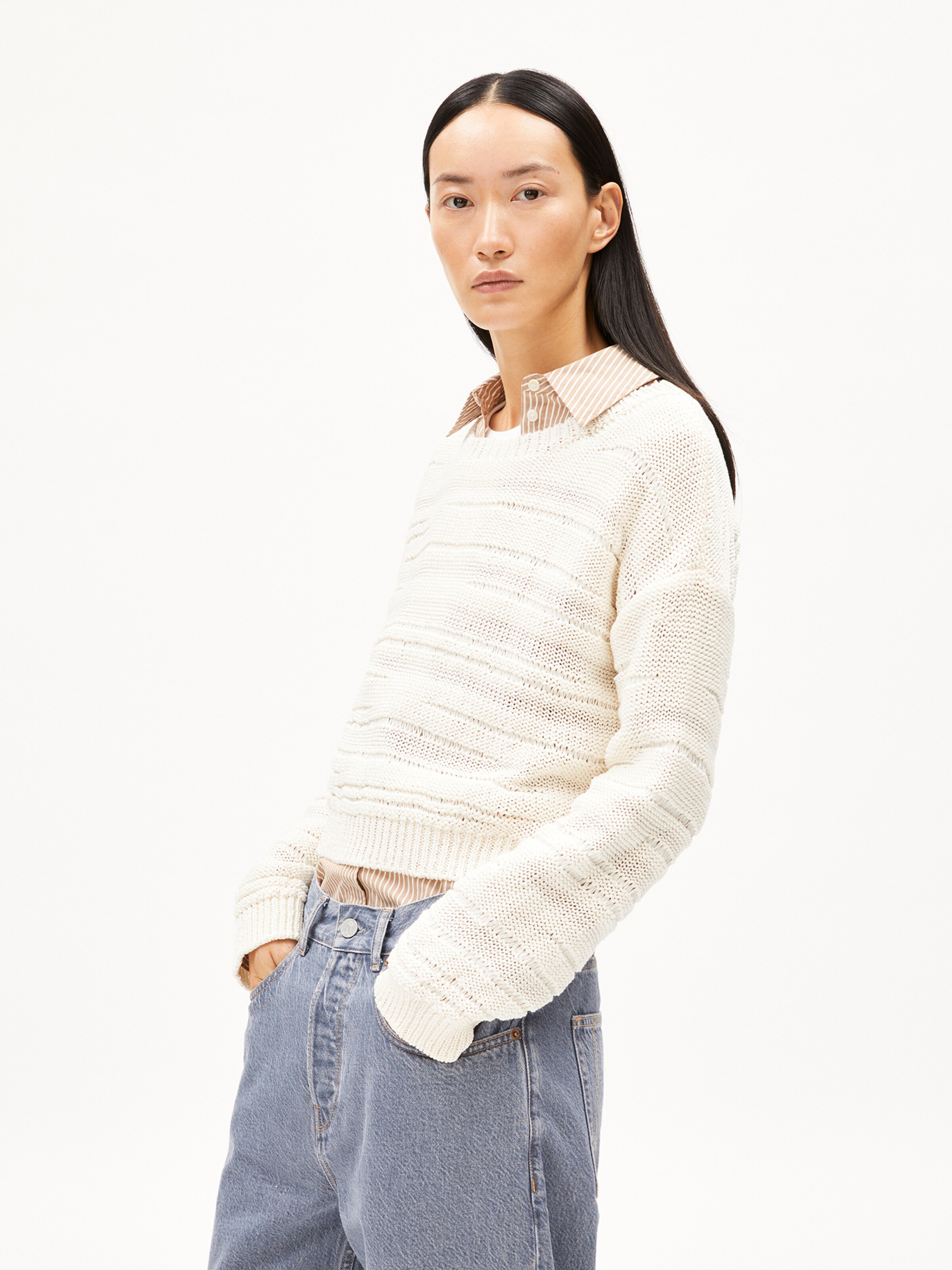 ARMEDANGELS Trui ' AALIYA ' in Beige: voorkant