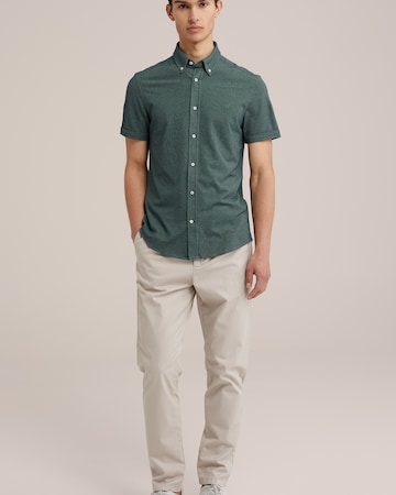 WE Fashion Slim fit Button Up Shirt in Green