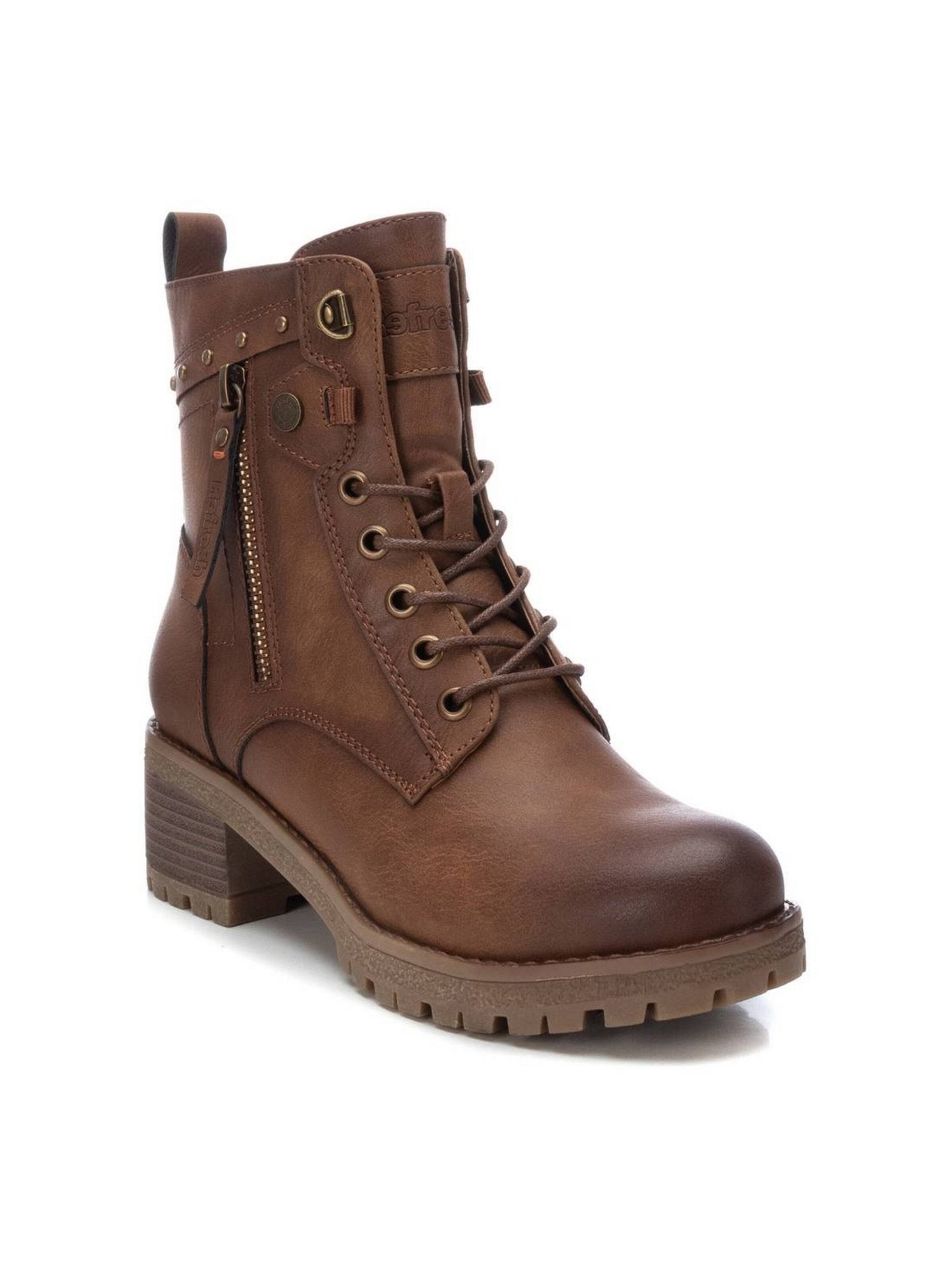 Stivale stringato 'Anfibi Tacco Medio Donna - 172241' di Refresh in beige