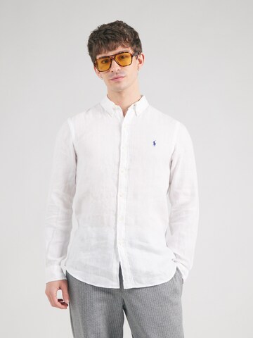 Polo Ralph Lauren Slim fit Button Up Shirt in White: front