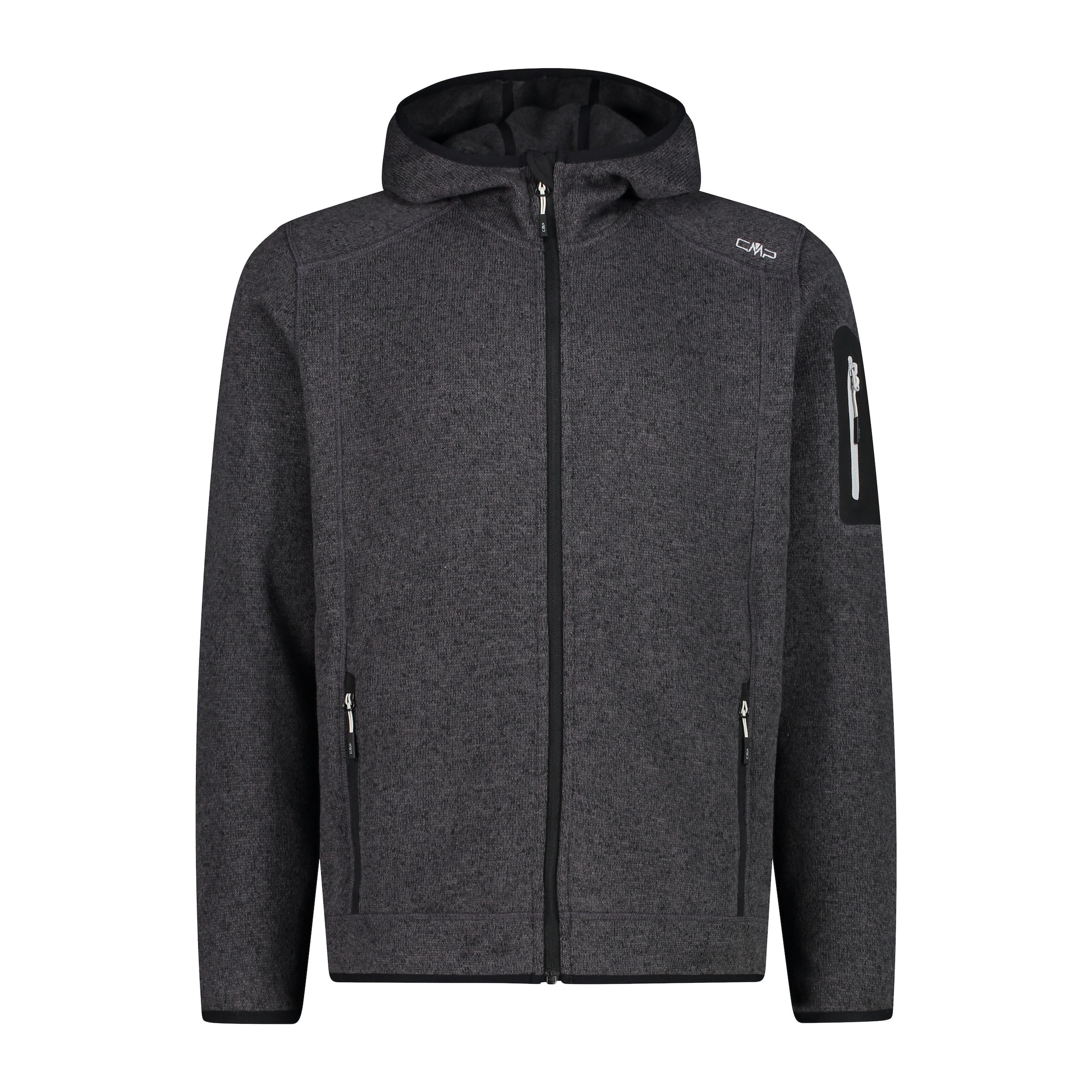 CMP Athletic Fleece Jacket in Grey: front