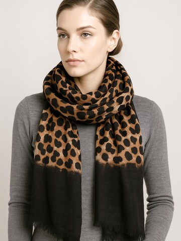 COLLEZIONE ALESSANDRO Scarf 'Aurea' in Brown: front