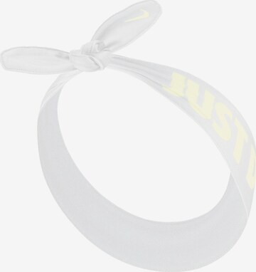 NIKE Athletic Headband in White: front